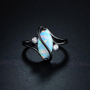 Marquise Shape <b>S</b> Curve <b>Ring</b> Creative Design Finger <b>Ring</b> for <b>Men</b> and Women - Product Image 2