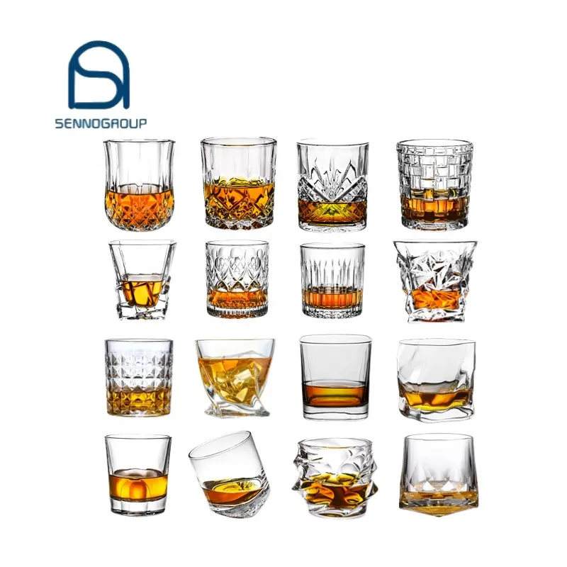 Vente en gros, offre spéciale, verre à whisky en cristal, verre à whisky de roche, verre à whisky pour bar de fête