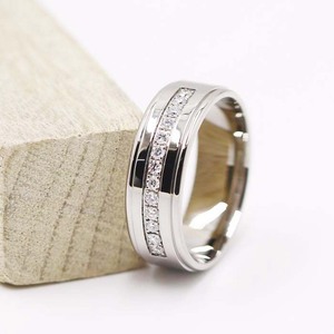 Pass Diamond <span class=keywords><strong>Tester</strong></span> Wedding Band Set Diamantes Naturais Sólido 14k Bandas De Noivado De Ouro Anéis Abertos Para As Mulheres - Product Image 5