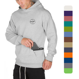 เสื้อมีฮู้ดสำหรับผู้ชายผ้าเกล็ดปลาแบบมีซิปปักดีไซน์ล่าสุดสำหรับใส่วิ่งออกกำลังกาย450 GSM รุ่นล่าสุดออกแบบได้ตามต้องการ - Product Image 1