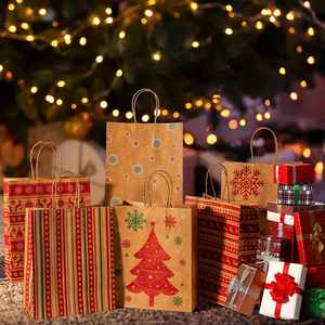 Eco Friendly Kraft <b>Paper</b> <b>Bags</b> Packaging Food <b>Gift</b> Shopping With Thickened <b>Paper</b> Bottom and Strong Handles - Product Image 6