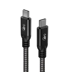 Sertifikalı USB4.0 kablosu Video usb-c Pd 100w USB4 hızlı şarj USB şarj aleti 4.0 40gbps USB c veri kablo