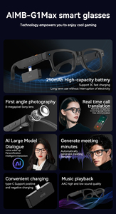 แว่นตาอัจฉริยะ AIMB-G1max พร้อมโมดูลแบตเตอรี่ 290mah กล้อง 8MP พิกเซล หน่วยความจำ 4GB AI รองรับหลายภาษา แปลภาษาแบบเรียลไทม์ - Product Image 6
