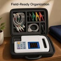 Lknovmed Moniteur ECG numérique portable 3/6 canaux pour animaux de petite taille, utilisation en clinique, appareil de diagnostic de la fréquence cardiaque