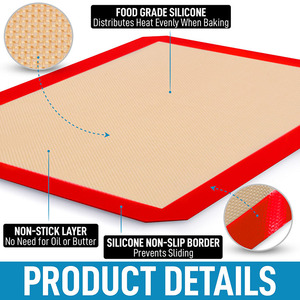 Thảm Nướng Bánh Silicon Chống Dính Tùy Chỉnh Giá Bán Buôn - Product Image 6