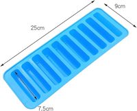 Moule à glaçons flexible en silicone à 10 compartiments étroits, bac à glaçons à démoulage facile, sans BPA, vente en gros, fournitures de cuisine et de bar