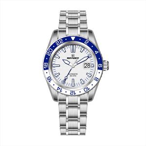 Business Japanese Movement 8215 Stainless Steel Bracelet Waterproof Luminous Silver White Face Automatic Watch <b>Date</b> Watch - Product Image 4