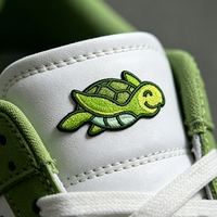 Parches Bordados Termoadhesivos de Tortuga Marina Verde con Diseño de Animal de Dibujos Animados, Ecológicos y Personalizados, para Ropa, Bolsos, Sombreros y Zapatos, Venta al Por Mayor