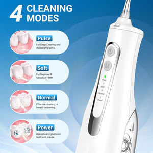 Hydropulseur électrique sans fil étanche IPX7 à rotation 360° avec 4 modes et 4 embouts pour le nettoyage des dents (vente en gros) - Product Image 3