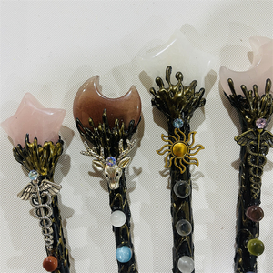 <span class=keywords><strong>Piedra</strong></span> de Energía de Cristal Natural, Cuarzo Transparente, Hematita Roja, Cuarzo Rosa, Forma de Estrella y Luna, Varita Mágica de <span class=keywords><strong>Harry</strong></span> <span class=keywords><strong>Potter</strong></span> para Niños, Regalo - Product Image 4
