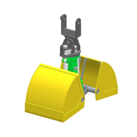 Bucket Clamshell Putar 360 Derajat Tahan Aus, Bucket Clamshell Hidrolik untuk Excavator Mini & Besar
