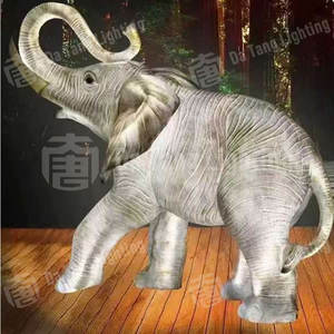 Estatua de Elefante Realista de Resina con Luces LED para Jardín, Patio y Parque, Decoración de Paisaje Exterior Impermeable - Product Image 2