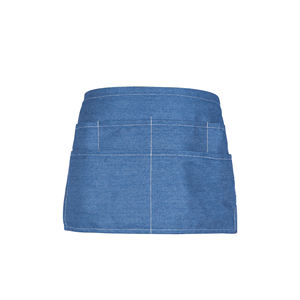 Delantal de cintura vaquera con 6 bolsillos grandes para mujer/hombre, delantal de <span class=keywords><strong>servidor</strong></span> para camarera, libro, cubiertos para teléfono - Product Image 1