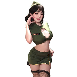 2026 Lingerie de cosplay sexy pour femme, taille unique, style uniforme d'hôtesse de l'air, tenue de secrétaire OL, jupe moulante, séduction - Product Image 3