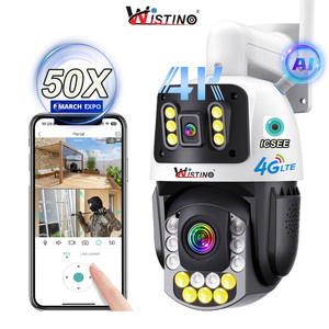Wistino Cámara de red para exteriores 4G WIFI ICSee 8MP Ultra HD 50X Zoom Visión nocturna CMOS NVR Cámara DE SEGURIDAD CCTV - Product Image 1