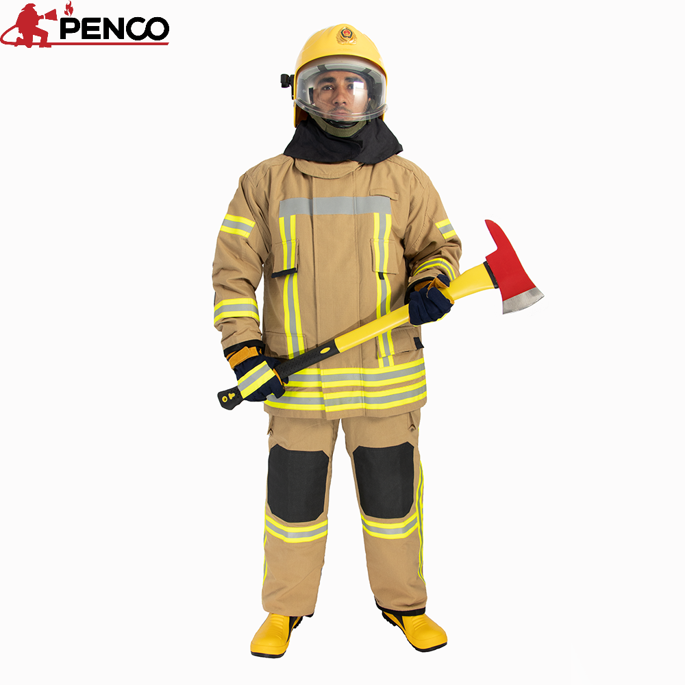 Chaqueta de traje de bomberos, ropa de bombero, caqui, ropa de trabajo ignífuga