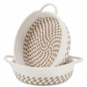Cestas Tejidas de Cuerda de Algodón Natural para Almacenamiento y Organización del Hogar, Hechas a Mano, Venta al por Mayor - Product Image 2