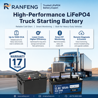 Baterai Starter Truk LiFePO4 12V 24V 150Ah 200Ah-600Ah Performa Tinggi Siklus Dalam 4000 Siklus