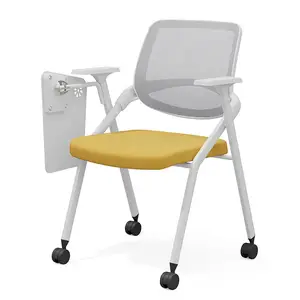 Foldable Training Chair with Writing Board Multifunctional Desk and Chair Combo for Conference Room and Classroom