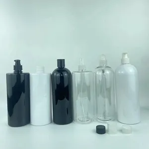 Hengjian 1000ml 1 litre 1L plastik kozmetik losyon şişesi vücut cilt bakım kremi ve saç bakımı için koşullu şampuan ile pompa