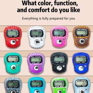 Contador Manual de 5 Dígitos al por Mayor, Contador de Dedos, Anillo Musulmán con Pantalla LED, Plástico, Alimentado por USB con 1 Año de Caché de Datos - Product Image 3