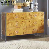 WISEMAX – meuble Buffet Buffet, armoire de salle à manger, Console de Table de luxe en bois massif, armoires de salon avec tiroir