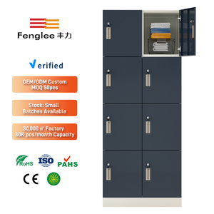 Armario de Almacenamiento de Acero Resistente a <span class=keywords><strong>la</strong></span> Oxidación, Tamaño Personalizado, 8 Puertas, Gran Espacio, Venta al Por Mayor de Fábrica, Muebles KD - Product Image 2