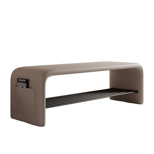 Multifunction <b>Entryway</b> <b>Bench</b> Rectangle Floor Standing Shoe Storage Milky Gray Dark Orange Luxurious Black Child Use - Product Image 5