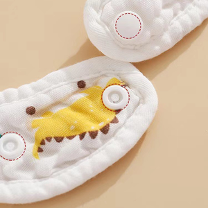 ผ้ากันเปื้อนผ้าฝ้าย100% นุ่มพิเศษสำหรับเด็กทารก8ชั้นซักได้เป็นมิตรกับสิ่งแวดล้อมทารกแรกเกิดกระดุมปิดขายส่งในประเทศจีน - Product Image 5