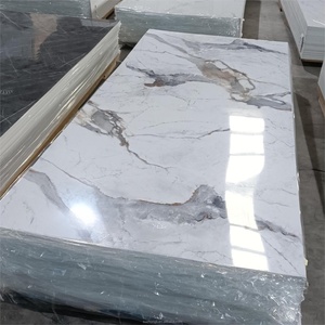 Diseño de mármol Impresión digital Pared Panel de plástico UV Mármol Hoja alternativa Paneles de PVC para hotel Precio al por mayor Fácil instalación - Product Image 1