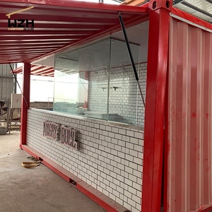 Prefab Lodge Nhà Hàng Nhà Gỗ Và Panneau Sandwich Flat Pack Store - Product Image 3