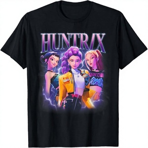 เสื้อยืดลำลองผู้ชาย Huntrix Kpop Demon Hunters คอกลม ผ้าสแปนเด็กซ์/คอตตอน ระบายอากาศได้ดี น้ำหนัก 240 กรัม พิมพ์ลาย เหมาะสำหรับฤดูร้อน - Product Image 2