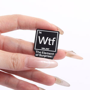 โต๊ะสารเคมี WTF หมุดเคลือบองค์ประกอบของความประหลาดใจเข็มกลัดปกเสื้อของขวัญเครื่องประดับตลกสำหรับนักเรียน - Product Image 4