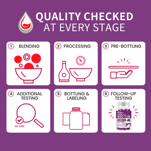 Integratore Multivitaminico in Gommose per la Crescita di Capelli e Unghie, Gusto Mirtillo, con Biotina, Vitamina C ed E, Etichetta Privata OEM all'Ingrosso - Product Image 6