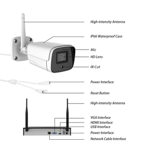 InLifeCam新图雅智能应用8CH 3.0mp WIFI IP套件安全无线户外子弹IP摄像机安全闭路电视家庭摄像机套件 - Product Image 4