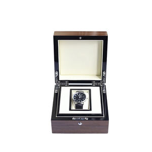 Boîte à montre en bois personnalisable, emballage rectangulaire écologique haut de gamme, fabrication directe d'usine, boîte de rangement à clapet - Product Image 1