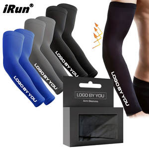 <span class=keywords><strong>IRun</strong></span> Logotipo impreso personalizado Mangas de brazo transpirables Mangas de brazo de compresión elásticas de poliamida para hombres para <span class=keywords><strong>trabajo</strong></span> al aire libre - Product Image 1