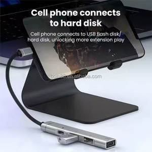 Venta caliente USB C HUB Aluminio 4 en 1 Multi Port Splitter Estación de acoplamiento de carga de alta velocidad para <span class=keywords><strong>iPhone</strong></span> <span class=keywords><strong>Ipad</strong></span> Macbook - Product Image 4