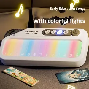 Pianoforte Arcobaleno Portatile <span class=keywords><strong>per</strong></span> l'Apprendimento, Luci Colorate e <span class=keywords><strong>Canzoni</strong></span> Educative, Schermo Touch, Giocattolo Musicale Educativo - Product Image 2