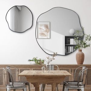 <span class=keywords><strong>Specchio</strong></span> da Parete Ondulato Irregolare, <span class=keywords><strong>Specchio</strong></span> Decorativo Grande Moderno Asimmetrico per Soggiorno, Camera da Letto, Ingresso - Product Image 3