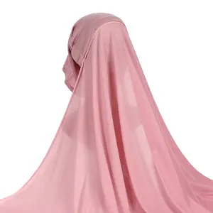 HZM-60189 grosir syal ikat kepala polos 22 warna selendang Tudung Jersey wanita syal Hijab kerudung Muslim Voile