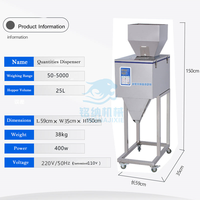 Machine de pesage et de remplissage semi-automatique pour granulés et poudres, distributeur et ensacheuse pour café, farine, riz, noix, emballage en sacs plastiques