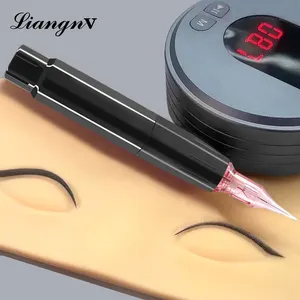 Liangnv marka döner dövme kalemi RCA arayüzü dövme makinesi kalıcı makyaj pyb makinesi kalem kaş saç inme makinesi