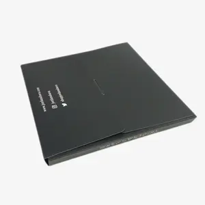 Boîte d'enveloppe Boîte de papier de processus UV noir Foulard en soie Mouchoir Serviette Lunettes Tissu Écharpe Carton d'emballage - Product Image 2