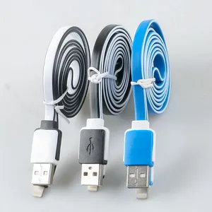 Colorful flat data cable micro usb 5a type c usb cable with different colors