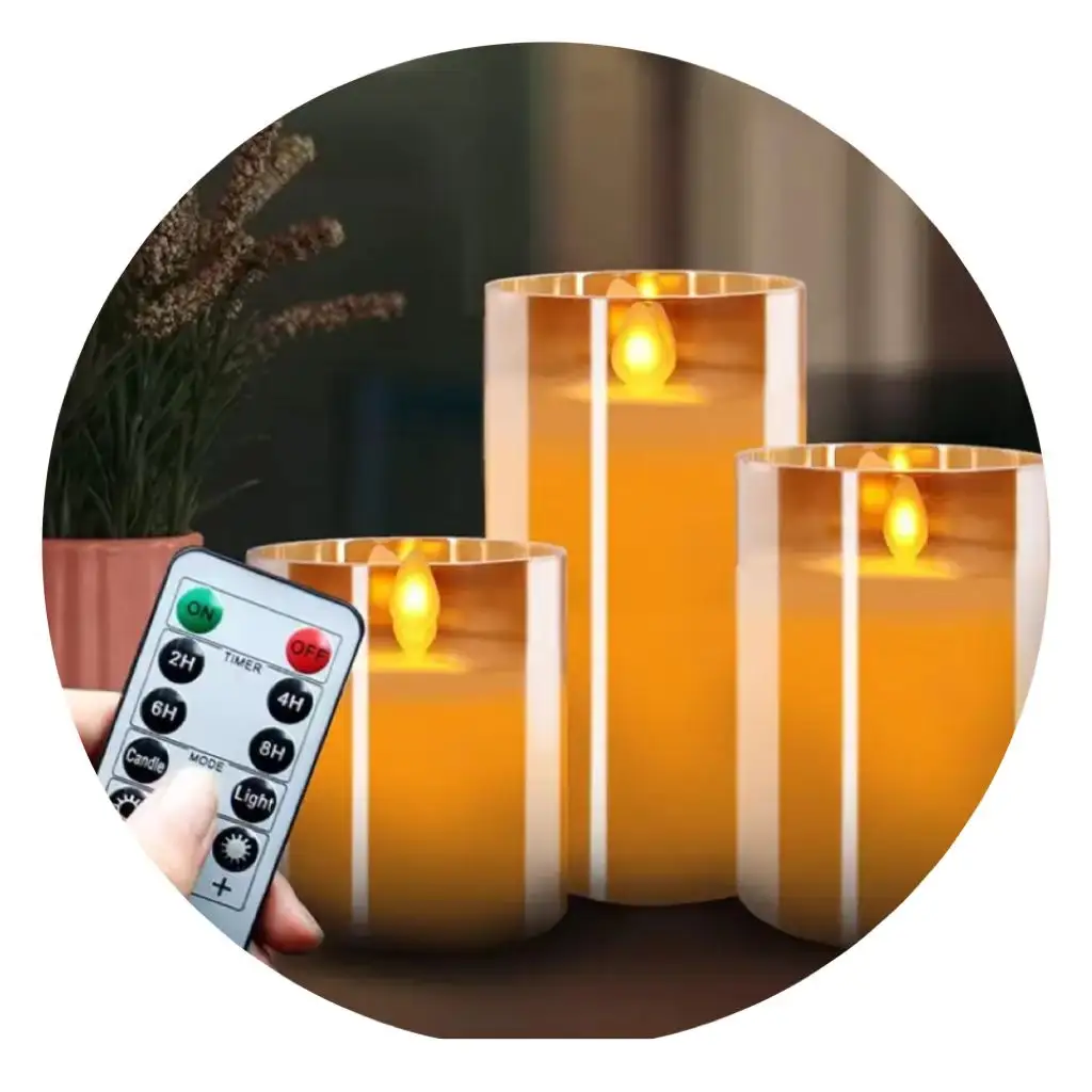 remote control Christmas Halloween celebration for festival home hotel decoration real wax smokeless flameless led candle light