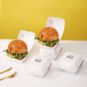Emballages alimentaires écologiques YBLPAK, boîtes à emporter en carton pour hamburgers, collations, sandwichs, boîtes à hamburgers personnalisées - Product Image 1