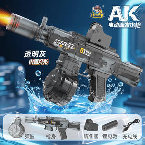 Mesin Mainan Tembak Air MP5 Elektrik Efek Asap Realistis untuk Anak Laki-laki, Dilengkapi Suara dan Lampu, Mainan Elektronik Plastik - Product Image 2