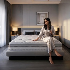 Colchón Híbrido de Látex Natural de Primera Calidad, Venta al Por Mayor de Fábrica, Colchón Individual con Muelles Ensacados para Cama King y Queen - Product Image 2