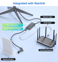 Starlink Kit de adaptador Ethernet Cable Starlink Rectangular Satélite Internet V2 para Starlink Adaptador Ethernet Gen 2